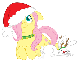 Size: 997x787 | Tagged: dead source, safe, artist:cartoonlion, angel bunny, fluttershy, g4