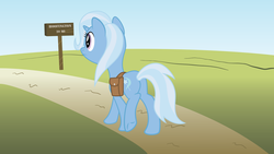 Size: 8000x4500 | Tagged: safe, artist:justablankflank, trixie, pony, unicorn, g4, absurd resolution, bag, butt, female, mare, plot, saddle bag, solo