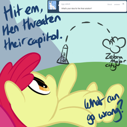 Size: 500x500 | Tagged: safe, artist:florecentmoo, apple bloom, g4, racism, racist apple bloom