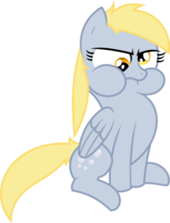 Size: 6161x8124 | Tagged: safe, artist:mickeymonster, artist:tim015, derpy hooves, pegasus, pony, g4, .ai available, absurd resolution, cheek puffing, cute, female, mare, serious, simple background, transparent background, vector