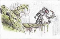 Size: 300x199 | Tagged: safe, artist:whitepone, alcatraz, crossover, crysis, crysis 3, ponified, video game