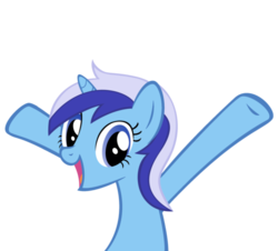 Size: 500x452 | Tagged: safe, minuette, pony, unicorn, friendship is magic, g4, female, implied pinkie pie, mare, recolor, simple background, solo, transparent background