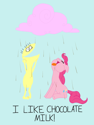 Size: 2448x3264 | Tagged: dead source, safe, artist:j-aimless, pinkie pie, g4, cheese, cheese (foster's home for imaginary friends), chocolate milk, crossover, foster's home for imaginary friends, high res, male