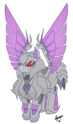 Size: 474x800 | Tagged: safe, artist:matthewrhumphreys, crossover, megatron, ponified, transformers