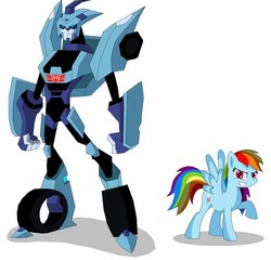 Size: 619x595 | Tagged: safe, rainbow dash, g4, blurr, transformers