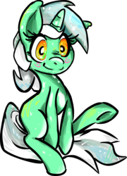 Size: 2000x2785 | Tagged: safe, artist:boggle, lyra heartstrings, pony, unicorn, g4, art trade, blushing, female, high res, mare, simple background, smiling, solo, transparent background