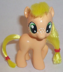 Size: 676x772 | Tagged: safe, artist:gryphyn-bloodheart, applejack, earth pony, pony, g4, brushable, customized toy, filly, irl, photo, toy