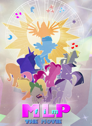 Size: 610x835 | Tagged: safe, artist:jarredspekter, applejack, derpy hooves, fluttershy, pinkie pie, princess celestia, princess luna, rainbow dash, rarity, spike, twilight sparkle, pegasus, pony, g4, female, mare, movie poster, poster