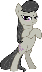 Size: 4648x8000 | Tagged: safe, artist:moongazeponies, octavia melody, earth pony, pony, g4, absurd resolution, bipedal, blushing, female, simple background, solo, transparent background, vector