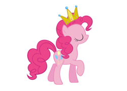 Size: 8000x5714 | Tagged: safe, artist:hi52utoday, pinkie pie, g4, absurd resolution, crown, simple background, transparent background, vector