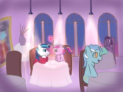 Size: 1600x1200 | Tagged: safe, artist:slowter1134, lyra heartstrings, princess cadance, shining armor, twilight sparkle, g4, honeymoon