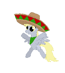Size: 400x450 | Tagged: safe, artist:tomdantherock, derpy hooves, pegasus, pony, g4, animated, dumb running ponies, female, mare, simple background, solo, sombrero, tomdantherock is trying to murder us, transparent background