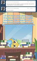 Size: 600x999 | Tagged: safe, artist:adiwan, doctor fauna, dragon, ask the vet pony, g4, ask, comic, desk, research, tumblr, vet