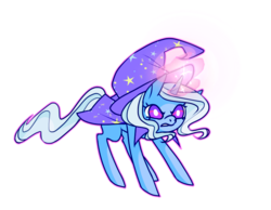 Size: 900x700 | Tagged: safe, artist:tearzah, trixie, pony, unicorn, g4, angry, cape, clothes, female, hat, magic, mare, simple background, solo, transparent background, trixie's cape, trixie's hat