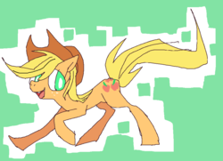 Size: 927x672 | Tagged: safe, artist:tearzah, applejack, g4, happy