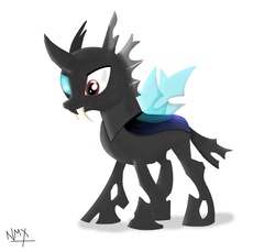 Size: 1200x1100 | Tagged: safe, artist:numinax, oc, oc only, changeling, changeling oc, solo