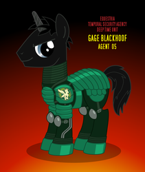 Size: 3333x3943 | Tagged: safe, artist:t-dijk, gage blackwood, high res, journeyman project, ponified
