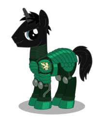 Size: 1667x1972 | Tagged: safe, artist:t-dijk, gage blackwood, journeyman project, male, ponified, simple background, solo, stallion, transparent background