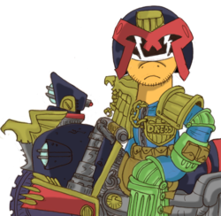 Size: 688x672 | Tagged: safe, artist:dontaskforcookie, judge dredd, parody, ponified