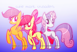 Size: 1116x760 | Tagged: safe, artist:princesscadenza, apple bloom, scootaloo, sweetie belle, g4