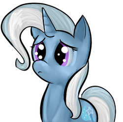 Size: 682x680 | Tagged: safe, artist:themessengerboy, trixie, g4, sad