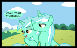 Size: 651x410 | Tagged: dead source, safe, artist:veggie55, lyra heartstrings, pony, unicorn, g4, cool story bro, dialogue, guyra, image macro, rule 63