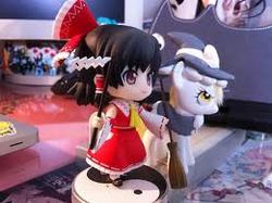 Size: 260x194 | Tagged: safe, derpy hooves, g4, cosplay, hakurei reimu, irl, kirisame marisa, nendoroid, photo, touhou, toy