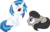 Size: 900x577 | Tagged: safe, dj pon-3, octavia melody, vinyl scratch, earth pony, pony, unicorn, g4, blank flank, bowtie, eye contact, female, filly, foal, frown, grin, hooves, horn, lying down, prone, simple background, sitting, smiling, squee, teeth, transparent background, vector, younger