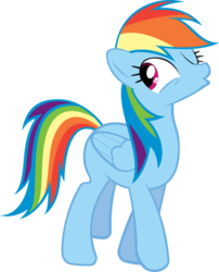 Size: 803x995 | Tagged: safe, rainbow dash, pegasus, pony, g4, duckface, simple background, solo, transparent background, vector, wink