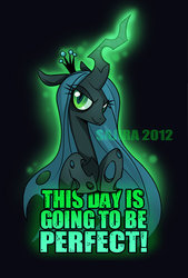 Size: 400x593 | Tagged: dead source, safe, artist:sambragg, queen chrysalis, changeling, changeling queen, g4, female