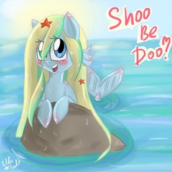 Size: 900x900 | Tagged: safe, artist:silbersternenlicht, merpony, shoo be doo, solo