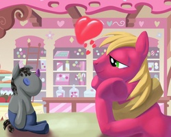 Size: 1500x1200 | Tagged: safe, artist:themotaro, big macintosh, smarty pants, earth pony, pony, g4, male, stallion