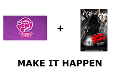 Size: 1337x796 | Tagged: safe, g4, exploitable meme, make it happen, meta, my little pony logo, sin city