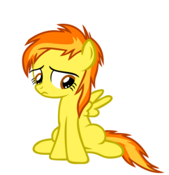 Size: 6000x6202 | Tagged: safe, artist:alamber, spitfire, pegasus, pony, g4, absurd resolution, female, filly, foal, simple background, sitting, solo, transparent background, younger