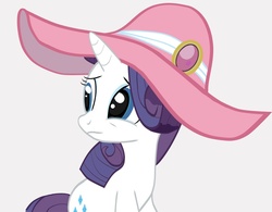 Size: 1024x797 | Tagged: safe, artist:alamber, rarity, pony, g4, crying, giant hat, hat, solo