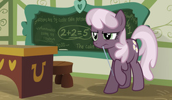 Size: 6000x3486 | Tagged: safe, artist:blackgryph0n, cheerilee, pony, g4, 1984, 20% cooler, chalkboard, discorded, female, math, ponyville schoolhouse, pure unfiltered evil, solo, teaching