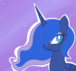 Size: 754x706 | Tagged: safe, artist:skatergirl8888, princess luna, pony, g4, bust, female, profile, solo