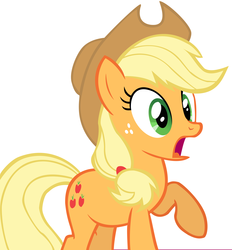Size: 5000x5384 | Tagged: safe, artist:gthec9909, applejack, g4, absurd resolution, shocked, simple background, vector, white background