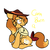 Size: 900x900 | Tagged: dead source, safe, artist:enigmaticfrustration, oc, oc only, pony, magical gay spawn, offspring, parent:braeburn, parent:caramel, solo