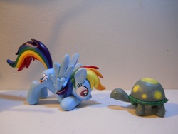 Size: 2592x1944 | Tagged: safe, artist:earthenpony, rainbow dash, tank, g4, craft, irl, photo, sculpture, toy