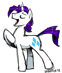 Size: 462x550 | Tagged: safe, artist:skdaffle, rarity, pony, g4, elusive, rule 63, singing, solo