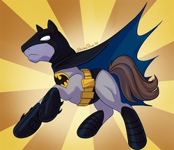 Size: 600x515 | Tagged: safe, artist:shinepawpony, pony, batman, clothes, costume, ponified, solo