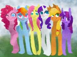 Size: 700x522 | Tagged: safe, artist:dilemarex, applejack, fluttershy, pinkie pie, rainbow dash, rarity, twilight sparkle, earth pony, pegasus, pony, unicorn, ask twilight sparkle, g4, ask, female, mane six, mare, unicorn twilight