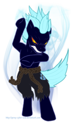 Size: 679x1130 | Tagged: safe, artist:groxy-cyber-soul, oni, ponified, simple background, solo, street fighter, transparent background