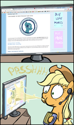 Size: 760x1285 | Tagged: safe, artist:flavinbagel, applejack, ask gamer ponies, g4