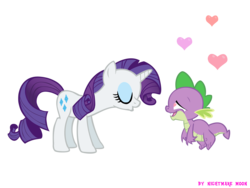 Size: 2000x1500 | Tagged: safe, artist:nightmaremoons, rarity, spike, dragon, pony, unicorn, g4, female, interspecies, male, mare, ship:sparity, shipping, simple background, straight, transparent background, vector