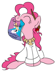 Size: 939x1210 | Tagged: safe, artist:rannva, pinkie pie, earth pony, pony, g4, crossover, duo, harry potter (series), luna lovegood, simple background, transparent background