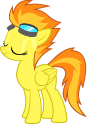 Size: 2950x4169 | Tagged: safe, artist:baumkuchenpony, spitfire, pegasus, pony, g4, .svg available, eyes closed, female, goggles, mare, show accurate, simple background, transparent background, vector