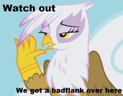 Size: 621x482 | Tagged: safe, gilda, griffon, g4, image macro, meme, sarcasm, unimpressed