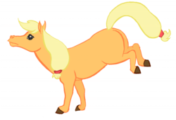 Size: 770x523 | Tagged: safe, artist:ambrosebuttercrust, applejack, g4, duo, realistic, simple background, solo, transparent background